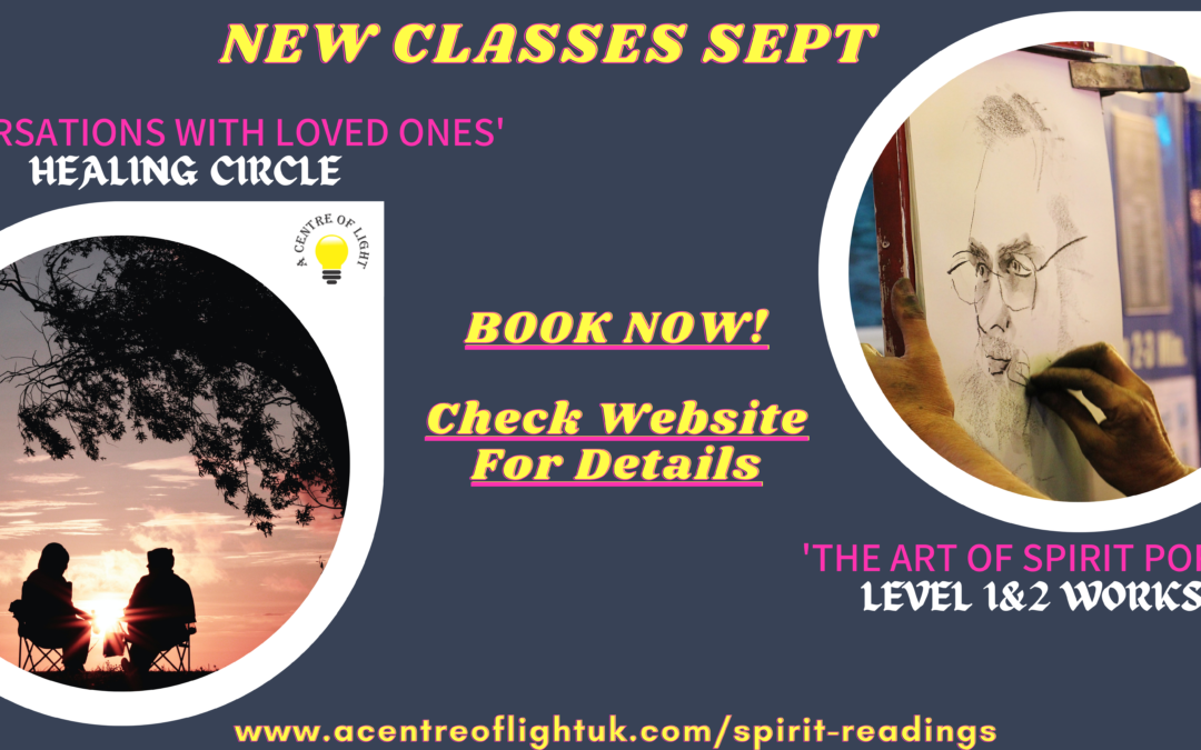 New Classes Sept | Places Going Fast
